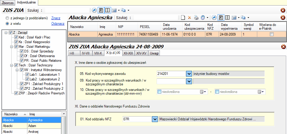 ZUS ZUA_indywidualnie